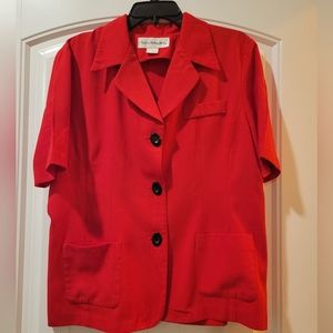 Norton McNaughton red lightweight blazer 12